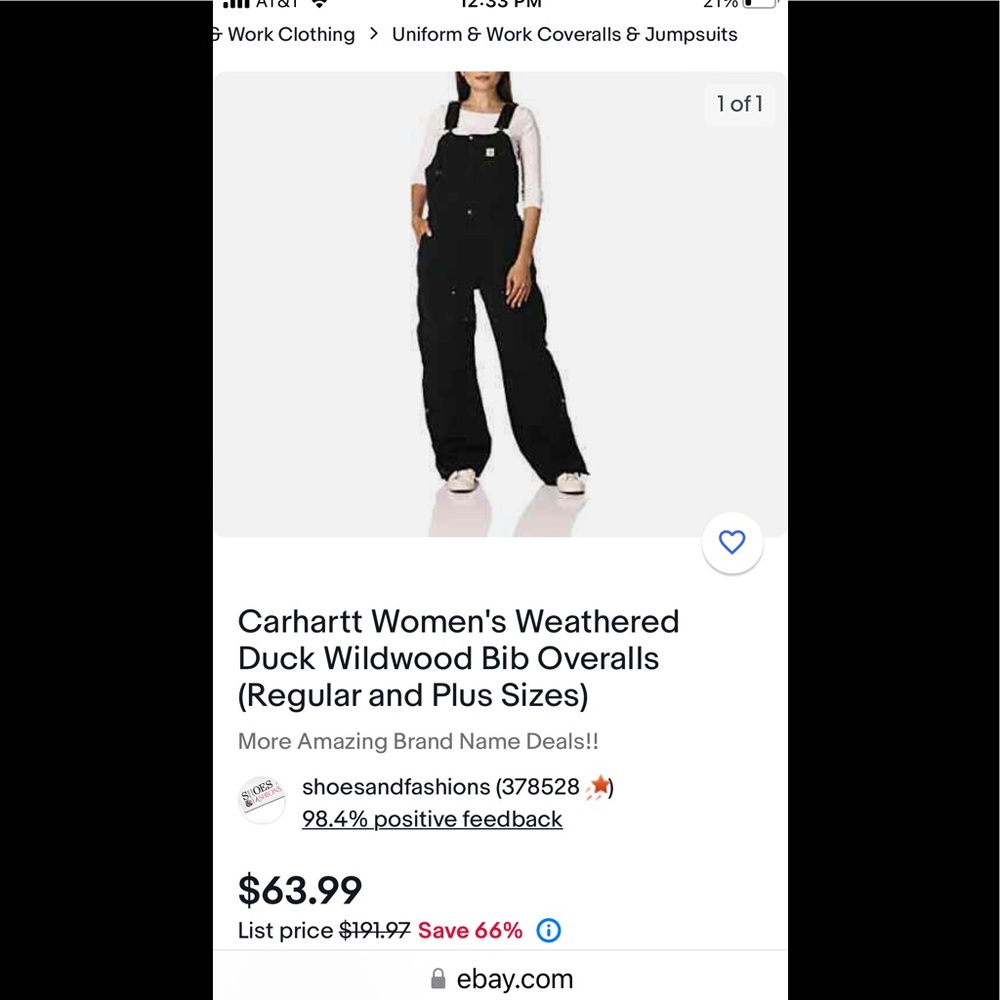 Womens Carhartt Wildwood Bib Overalls